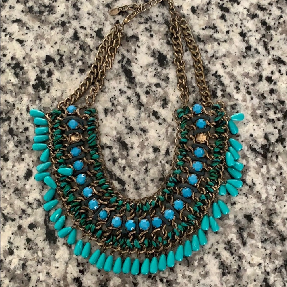 Blue and teal Zara necklace